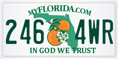 FL license plate 2464WR