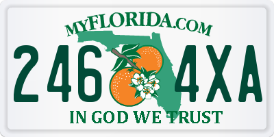 FL license plate 2464XA