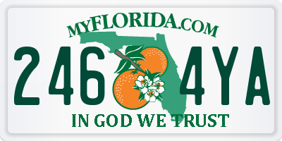 FL license plate 2464YA