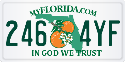 FL license plate 2464YF