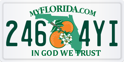 FL license plate 2464YI