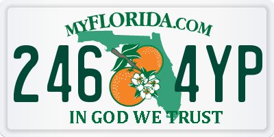 FL license plate 2464YP