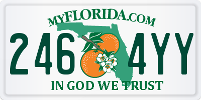 FL license plate 2464YY