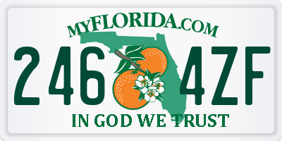 FL license plate 2464ZF
