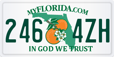 FL license plate 2464ZH