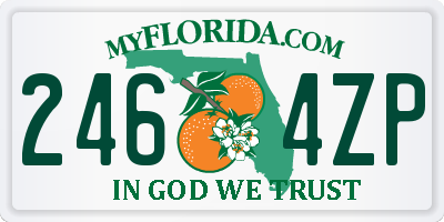 FL license plate 2464ZP