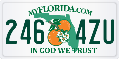 FL license plate 2464ZU