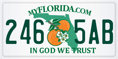 FL license plate 2465AB