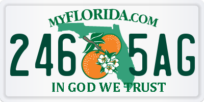 FL license plate 2465AG