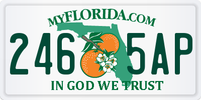 FL license plate 2465AP