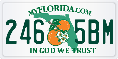 FL license plate 2465BM