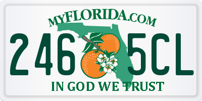 FL license plate 2465CL