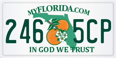 FL license plate 2465CP