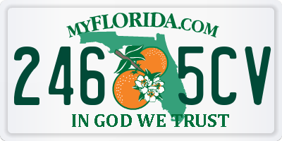 FL license plate 2465CV
