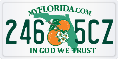 FL license plate 2465CZ