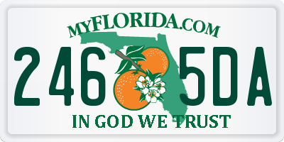 FL license plate 2465DA