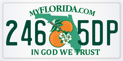 FL license plate 2465DP