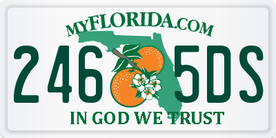FL license plate 2465DS