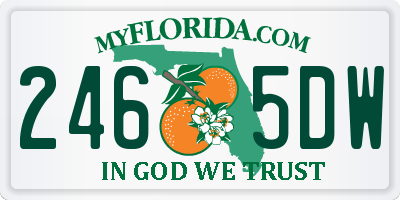FL license plate 2465DW