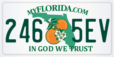 FL license plate 2465EV