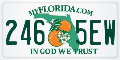 FL license plate 2465EW