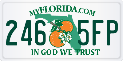 FL license plate 2465FP