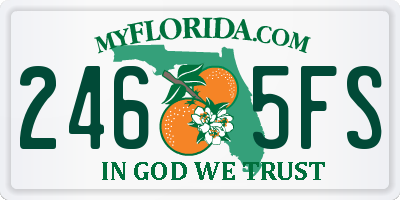 FL license plate 2465FS