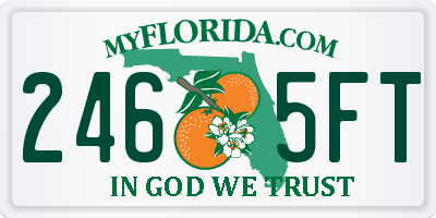 FL license plate 2465FT