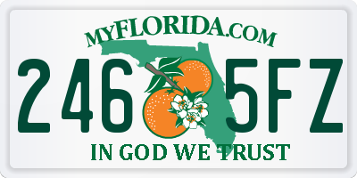 FL license plate 2465FZ