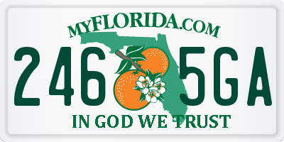 FL license plate 2465GA