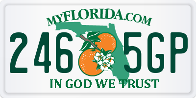 FL license plate 2465GP