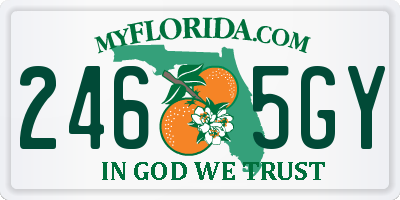 FL license plate 2465GY