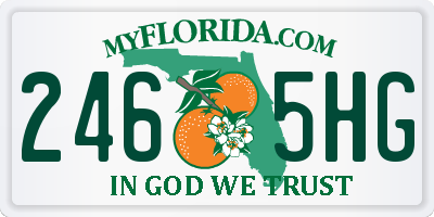 FL license plate 2465HG
