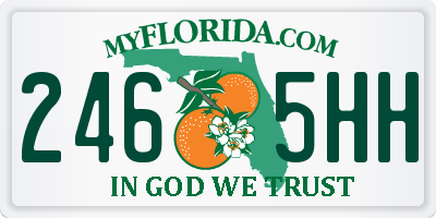 FL license plate 2465HH