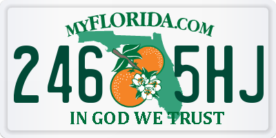 FL license plate 2465HJ