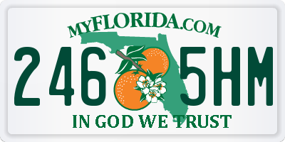 FL license plate 2465HM
