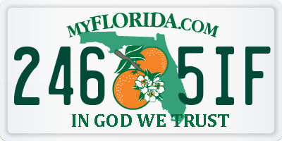 FL license plate 2465IF