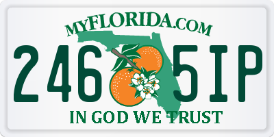 FL license plate 2465IP