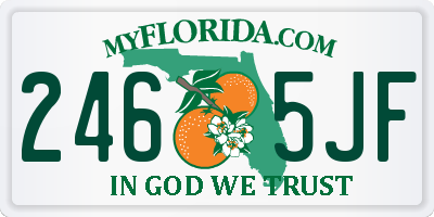 FL license plate 2465JF