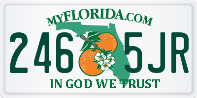 FL license plate 2465JR