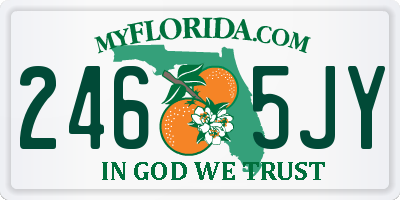 FL license plate 2465JY