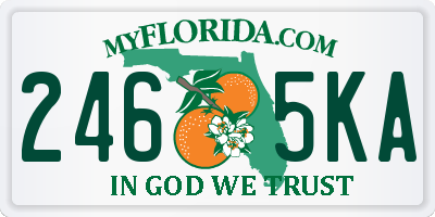FL license plate 2465KA