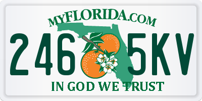 FL license plate 2465KV