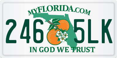 FL license plate 2465LK