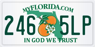 FL license plate 2465LP