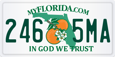 FL license plate 2465MA