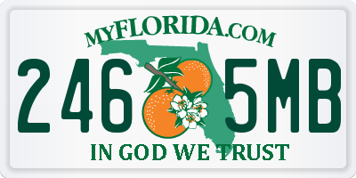 FL license plate 2465MB