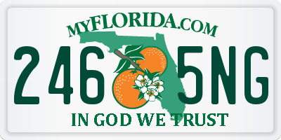 FL license plate 2465NG