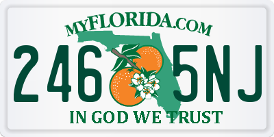 FL license plate 2465NJ