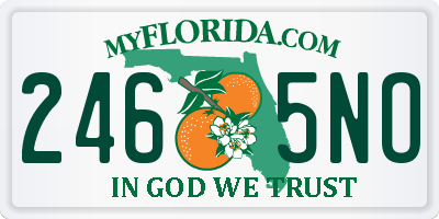 FL license plate 2465NO